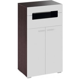 Комод Фьюжн венге линум / белый глянец