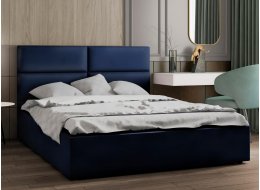 Двуспальная кровать Афродита-4 180х200 с ПМ велюр lecco ocean