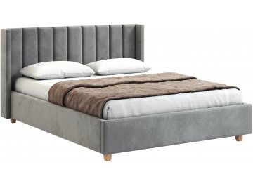 Полутораспальная кровать Афродита-9.2 велюр grey