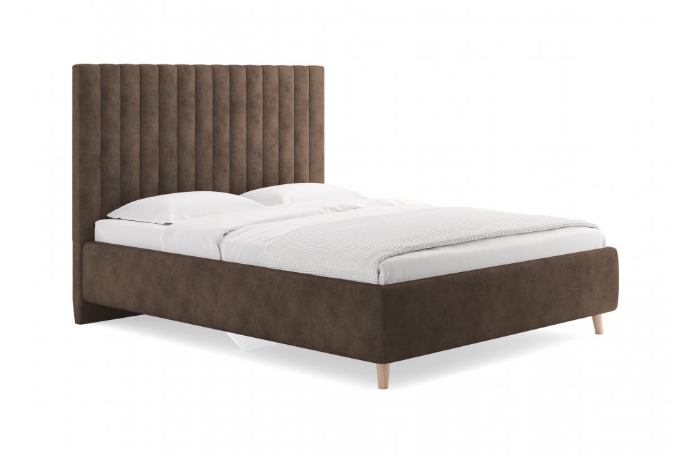 Двуспальная кровать Amanda 180x200 с основанием энигма шоколад
