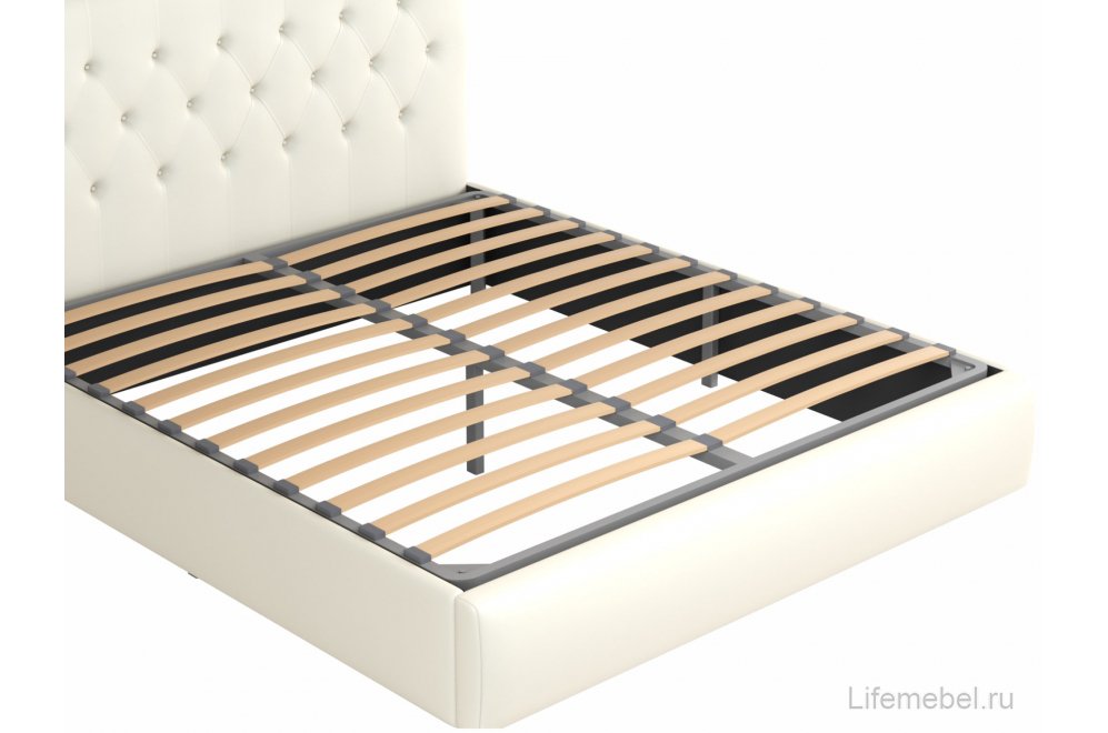 Двуспальная кровать Лавиния 160х200 белая