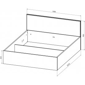 Двуспальная кровать Анастасия АН-29К