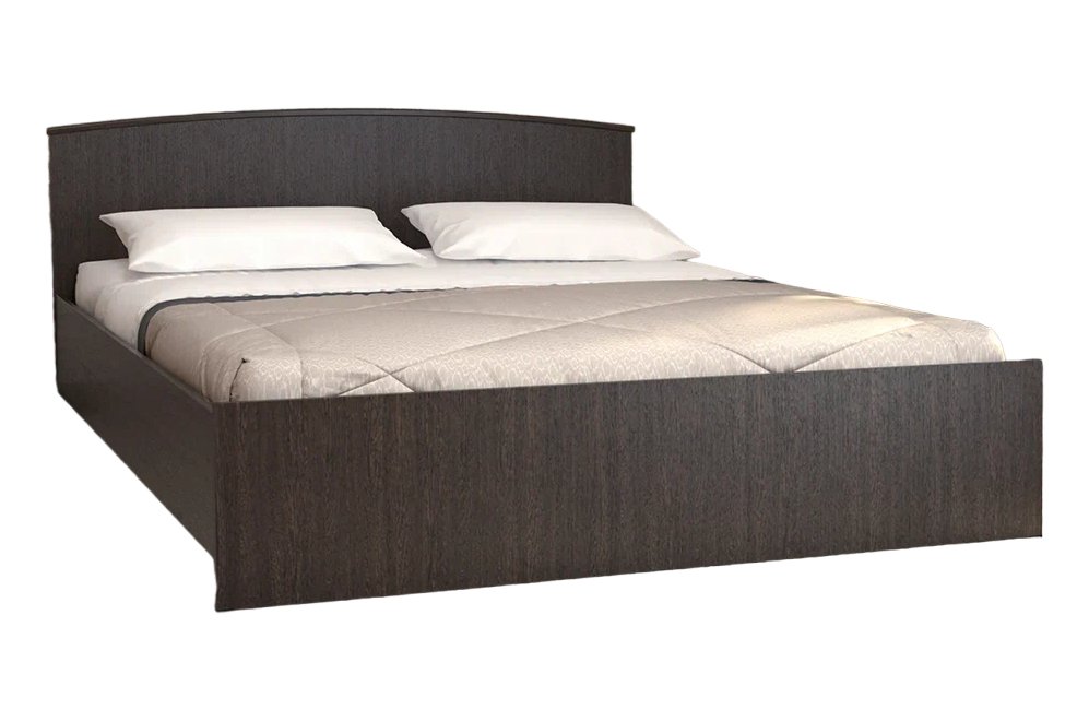 Двуспальная кровать арт. 032 160х200 см с низким изножьем венге