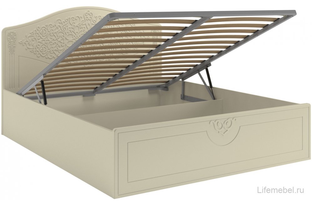 Двуспальная кровать Ассоль плюс АС-30 160х200 с ПМ ваниль