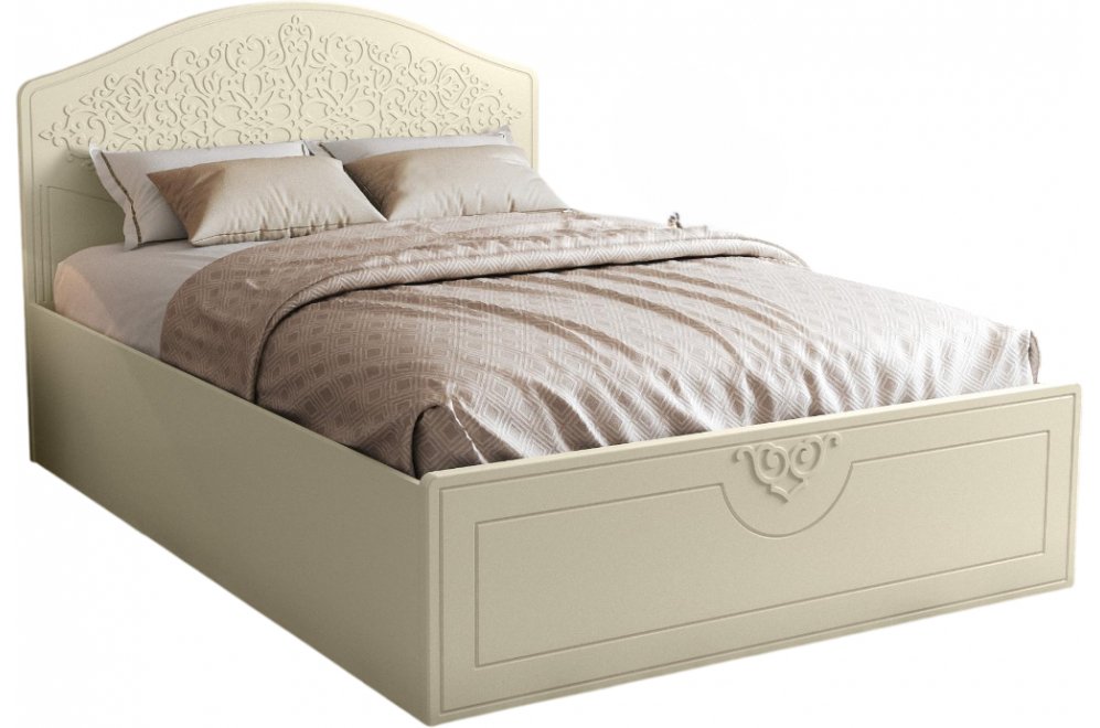 Двуспальная кровать Ассоль плюс АС-61 180х200 с ПМ ваниль