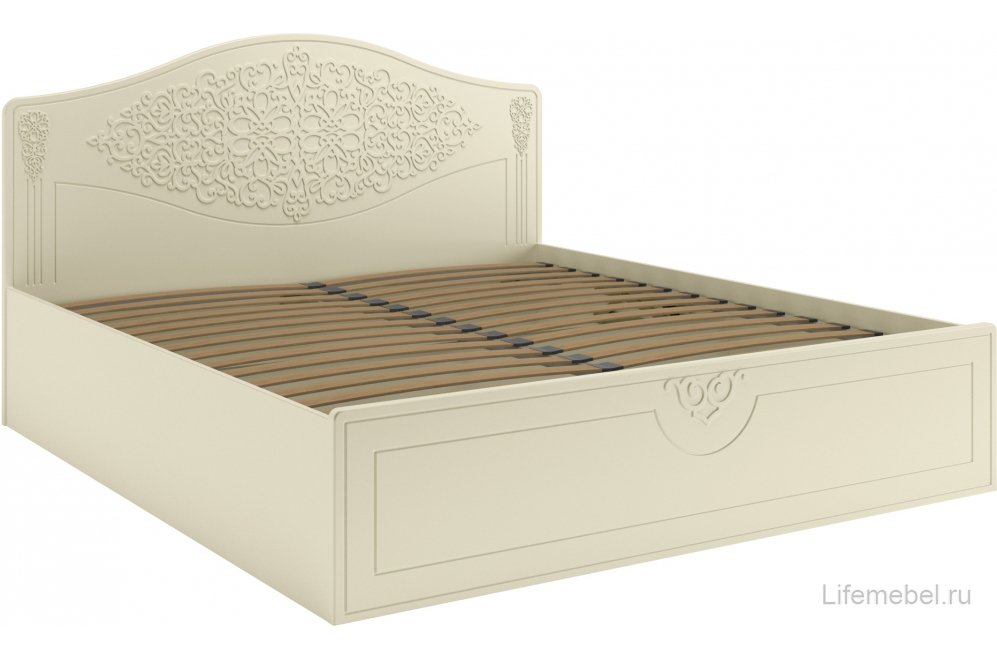 Двуспальная кровать Ассоль плюс АС-61 180х200 с ПМ ваниль
