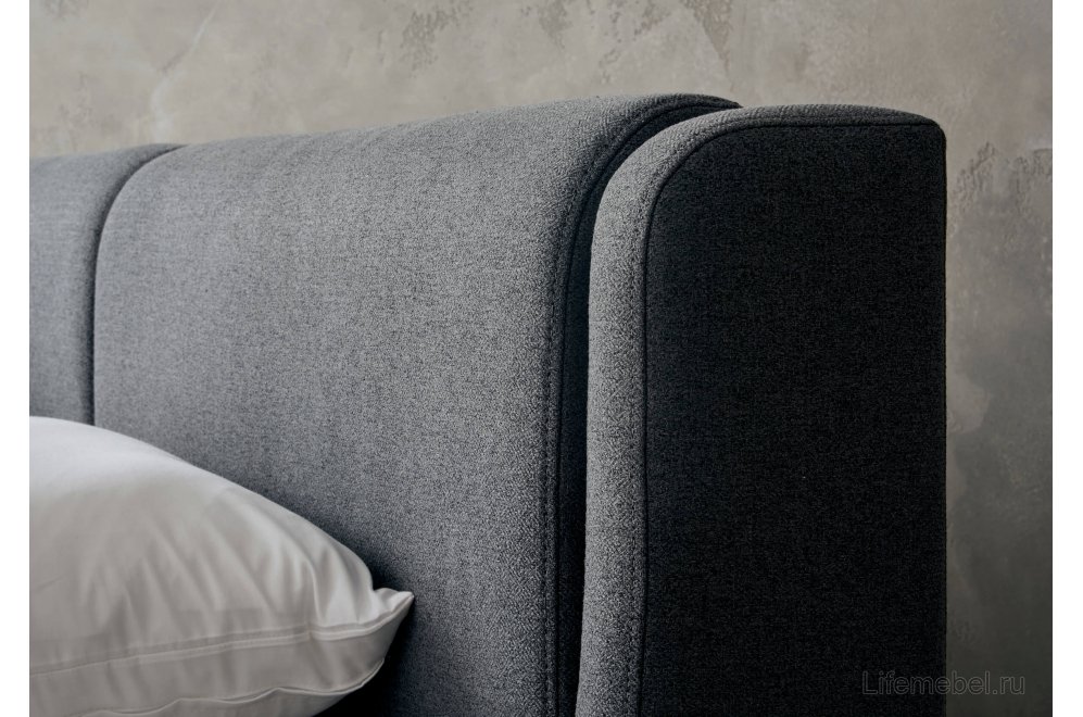 Двуспальная кровать Barcelona 160x200 с основанием ткань тедди розовая