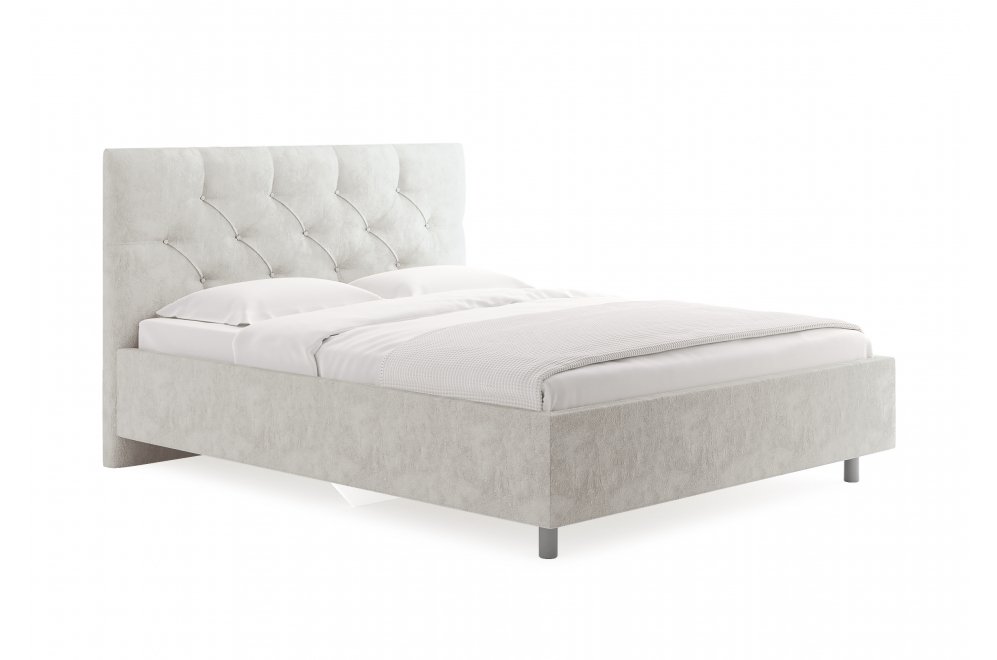 Двуспальная кровать Bari 180x200 с основанием бентли белый