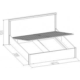 Двуспальная кровать Баухаус 1.2