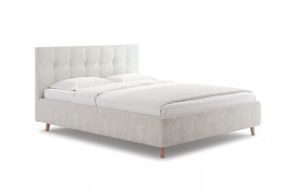 Двуспальная кровать Bella 160x200 с основанием Бентли белый