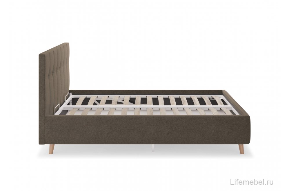 Двуспальная кровать Bella 160x200 с основанием Бентли белый