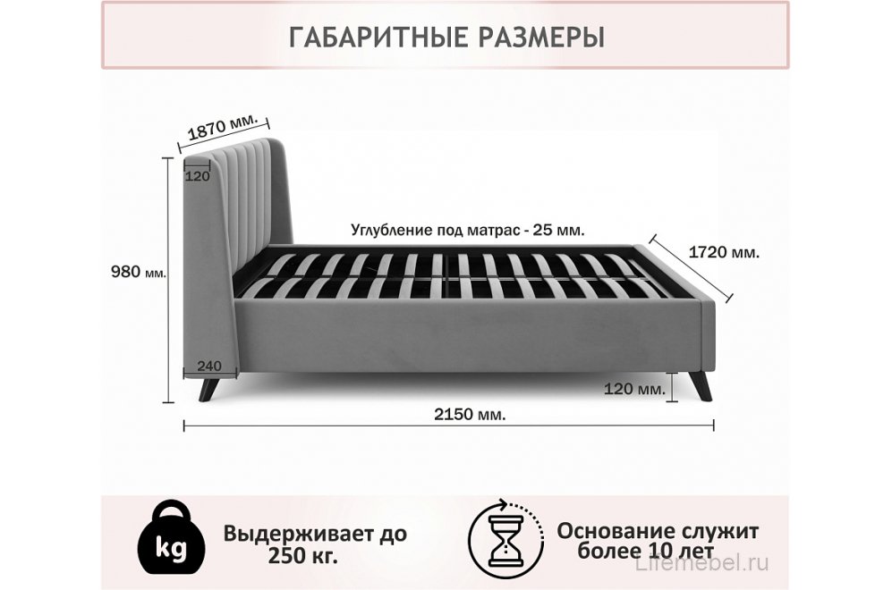 Двуспальная кровать Розалия 160х200 с ПМ велюр желтый