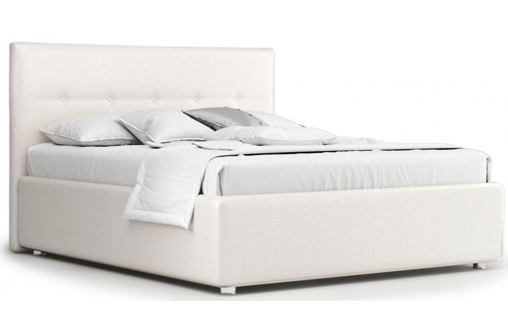 Двуспальная кровать Bianco 180х200 с ПМ экокожа некст 01
