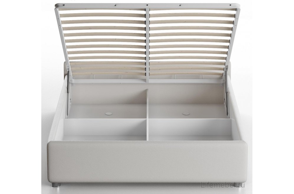 Двуспальная кровать Bianco 180х200 с ПМ экокожа некст 01