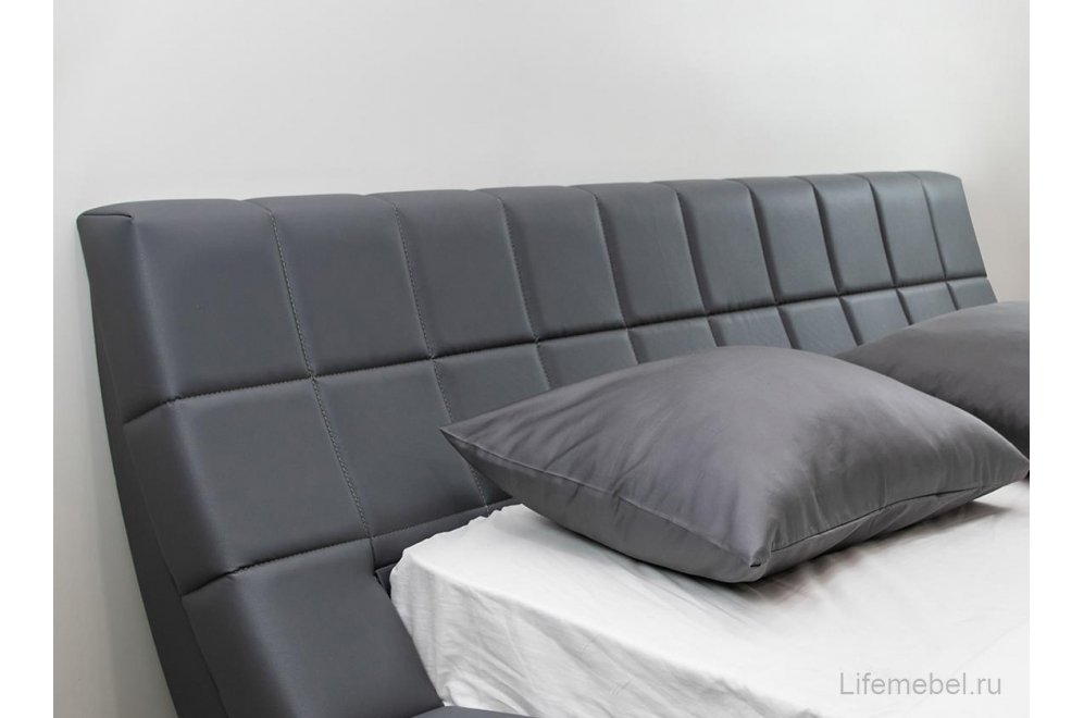 Двуспальная кровать Оливия 160х200 кожзаменитель Н Марика 485 серый