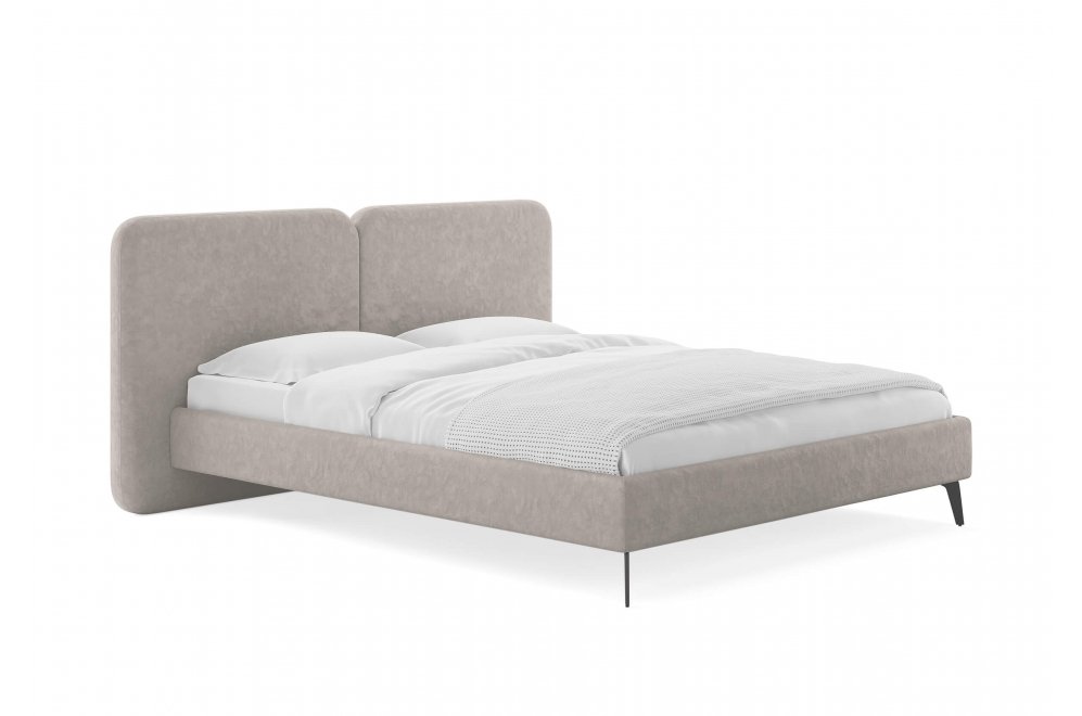 Двуспальная кровать Brooklyn 180x200 с основанием небби мокко