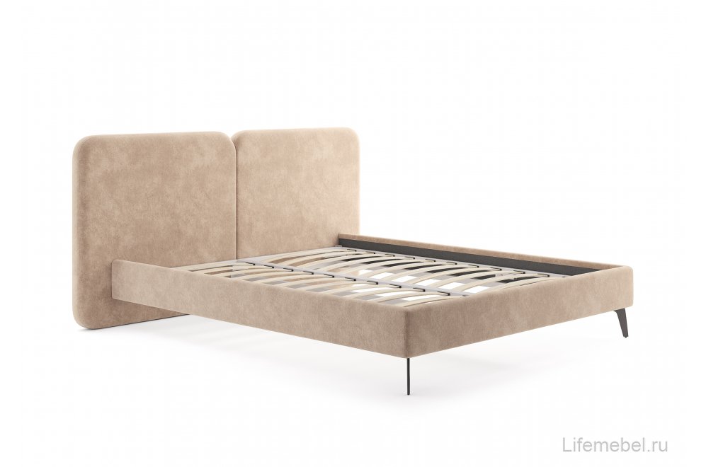 Двуспальная кровать Brooklyn 180x200 с основанием небби мокко