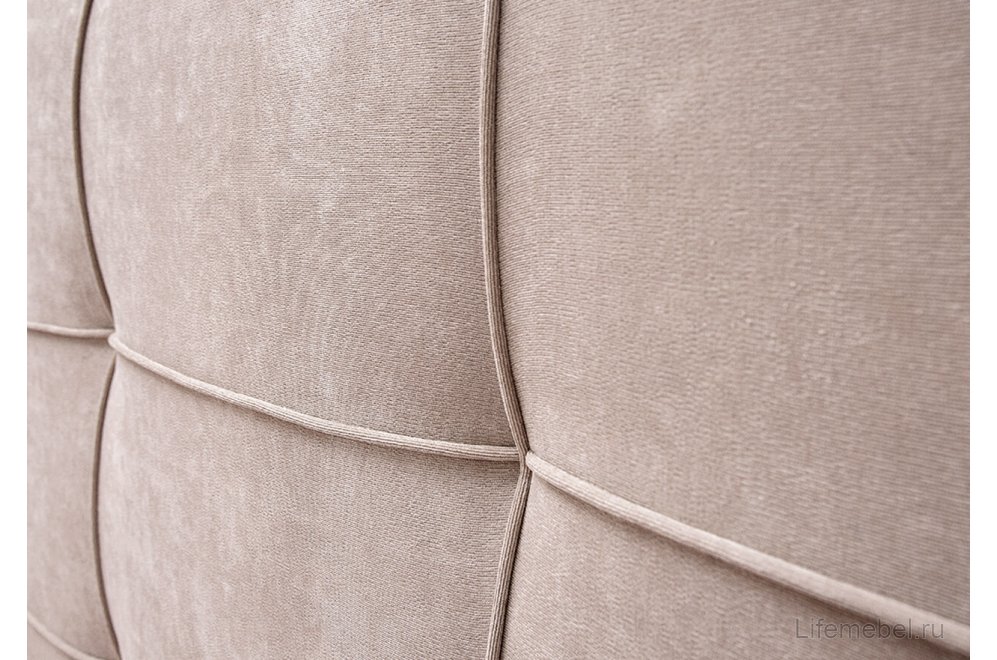 Двуспальная кровать Caprice 180х200 с основанием кремовая ткань Тедди