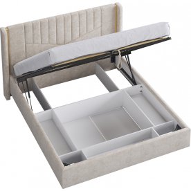 Двуспальная кровать Диор 160x200 см кашемир суфле