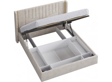 Двуспальная кровать Диор 160x200 см кашемир суфле