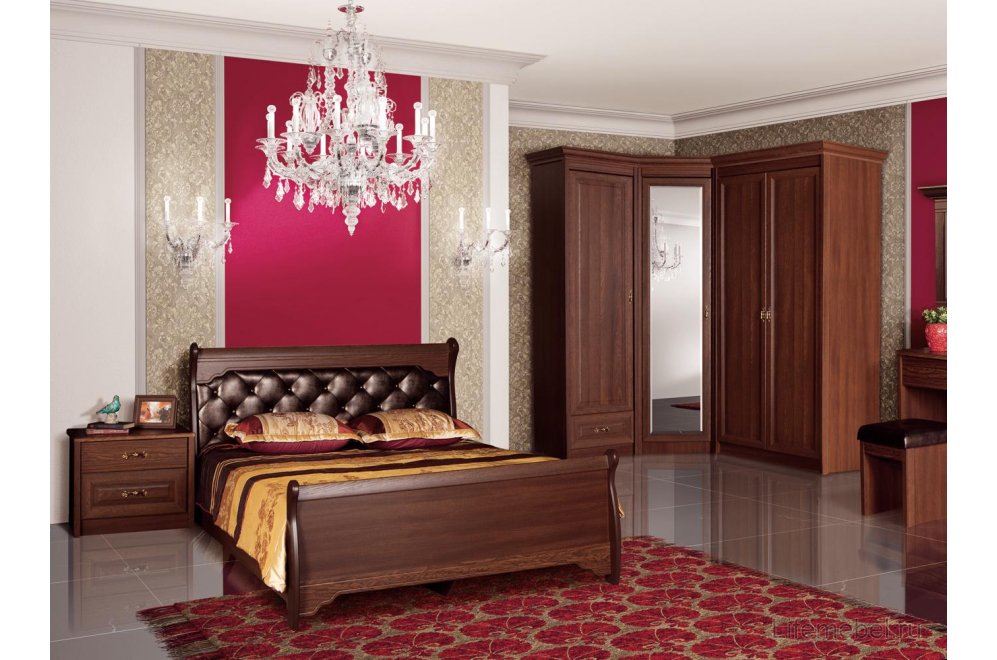 Двуспальная кровать Флоренция 677 160х200 дуб оксфорд