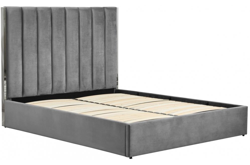 Двуспальная кровать Palazzo 160x200 серая