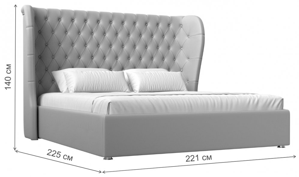 Двуспальная кровать Далия 180х200 с ПМ зеленый велюр