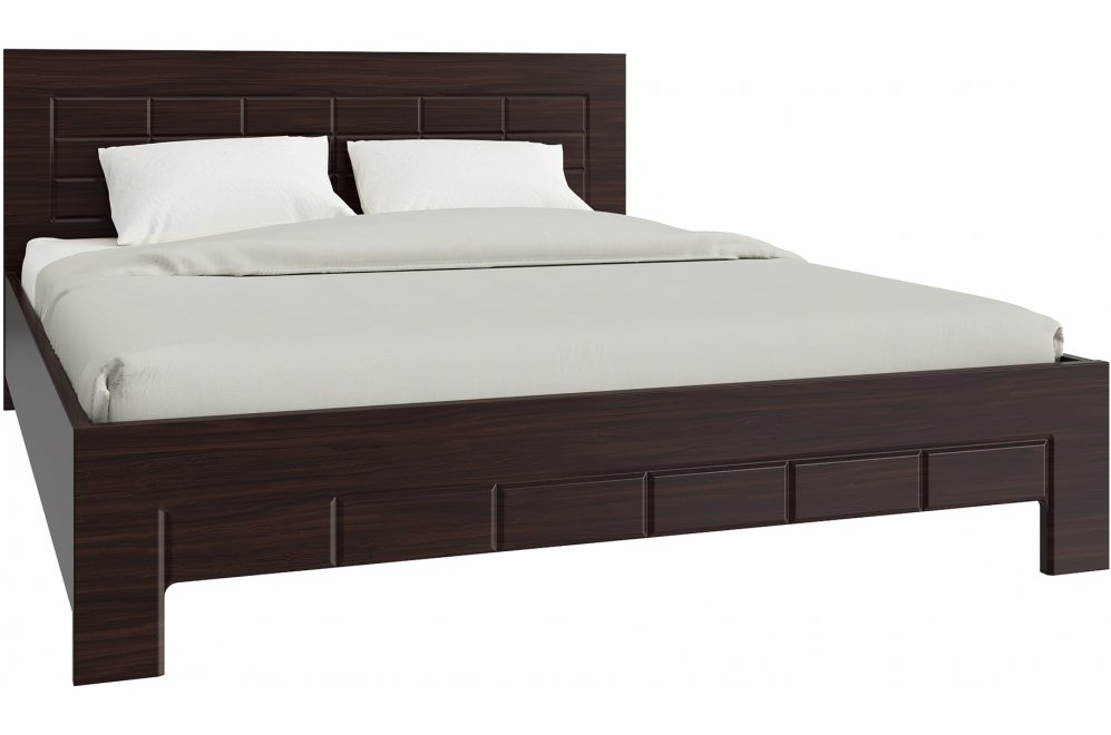 Двуспальная кровать Изабель ИЗ-712K 160х200 орех темный
