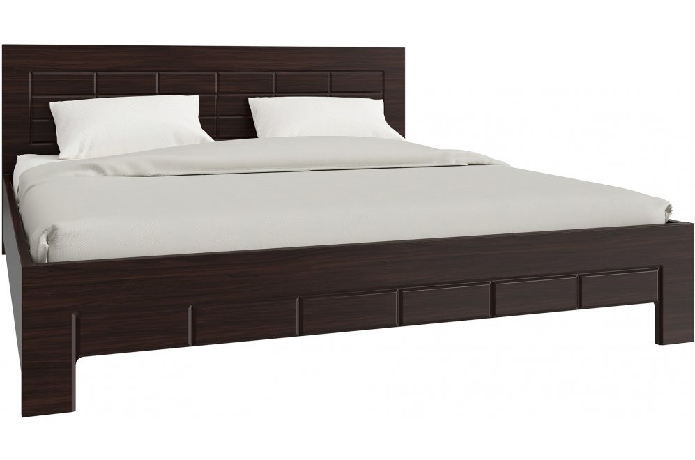 Двуспальная кровать Изабель ИЗ-713K 180х200 орех темный