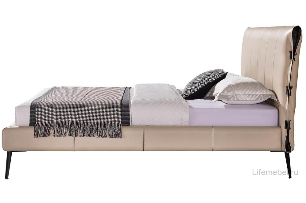 Двуспальная кровать GC1727 бежевая