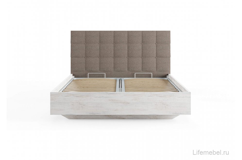 Двуспальная кровать Luiza 180x200 с основанием тедди розовый / ясмунд