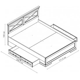 Двуспальная кровать Марсель LOZ 160х200