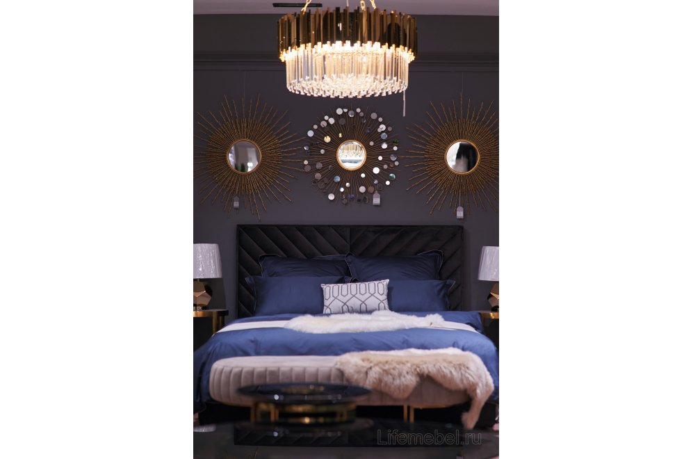 Двуспальная кровать Milano Basic 160х200 с ПМ велюр серый