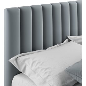 Двуспальная кровать Olivia 160х200 с ПМ серый велюр