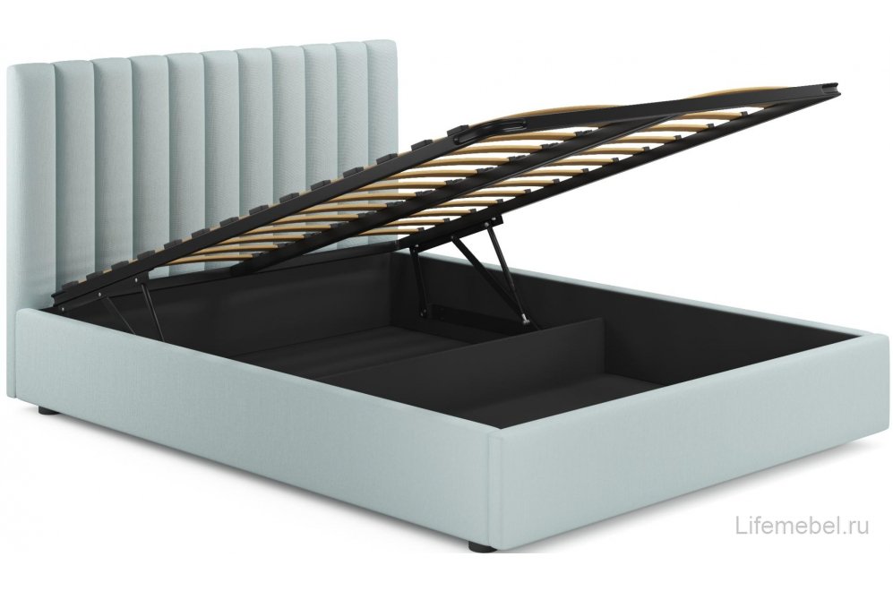 Двуспальная кровать Olivia 160х200 с ПМ велюр мята пастель