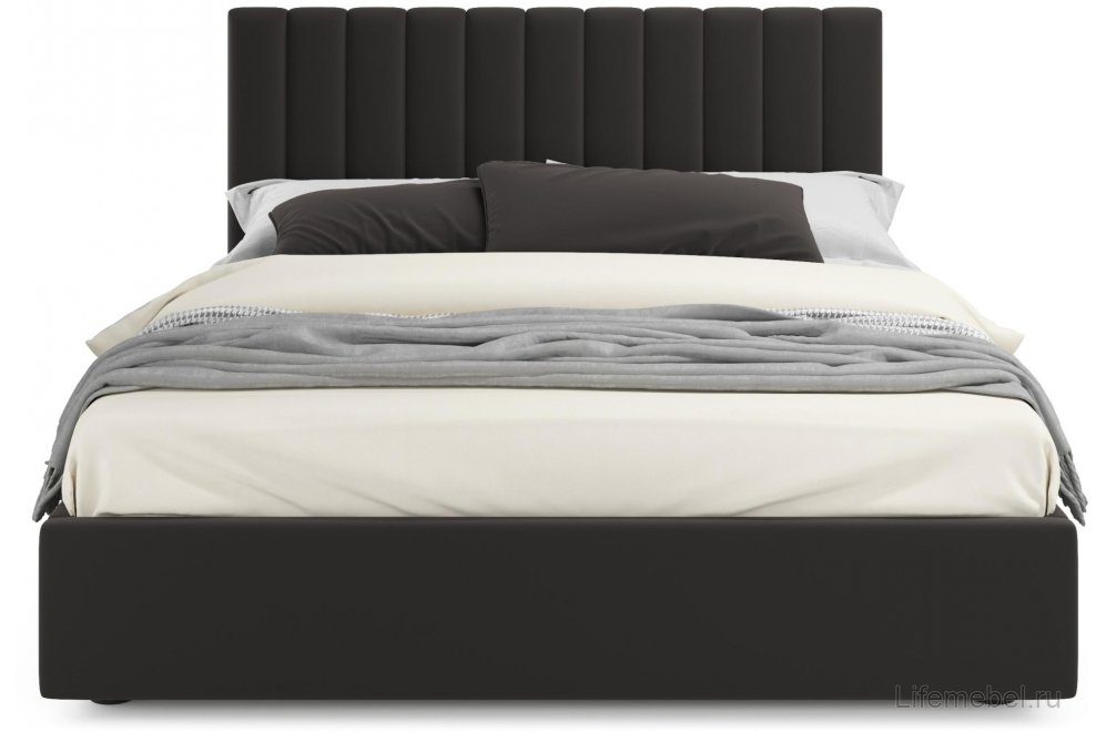 Двуспальная кровать Olivia 180х200 с ПМ велюр шоколад