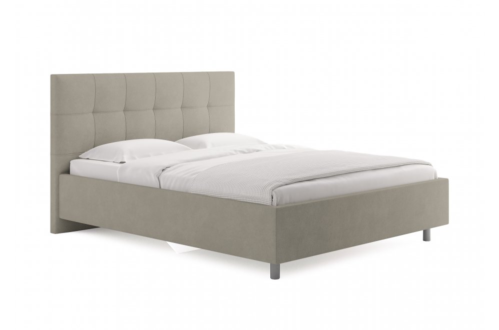 Двуспальная кровать Richmond 180x200 с основанием замша бежевый