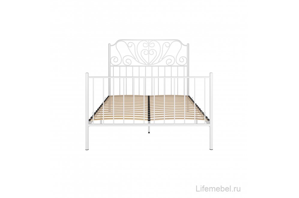 Двуспальная кровать Роза 160х190 белая