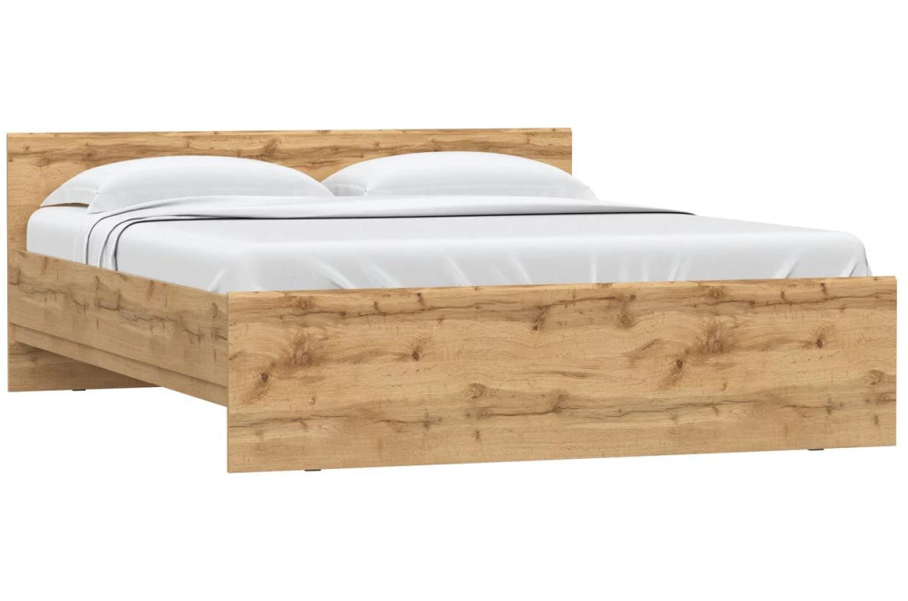 Двуспальная кровать Рунтроп 160х200 ламели дуб вотан