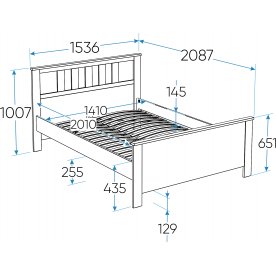 Двуспальная кровать Сага