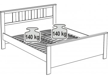 Двуспальная кровать Сага