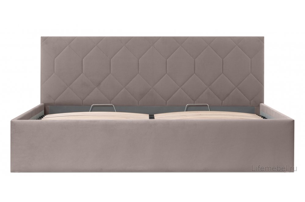 Двуспальная кровать Сагира 160х200 с ПМ велюр velutto 08