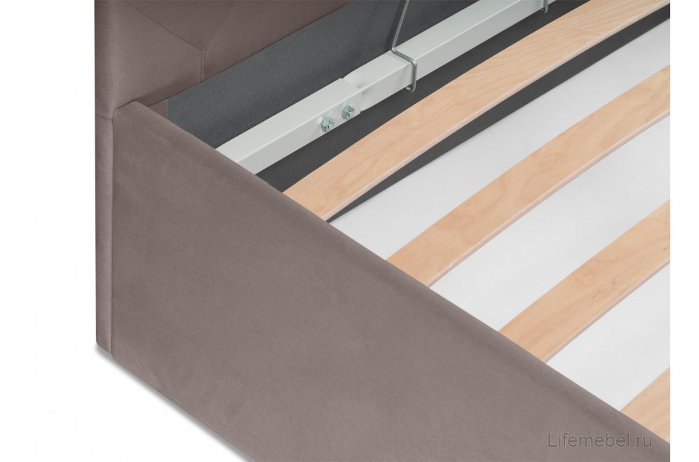 Двуспальная кровать Сагира 160х200 с ПМ велюр velutto 08