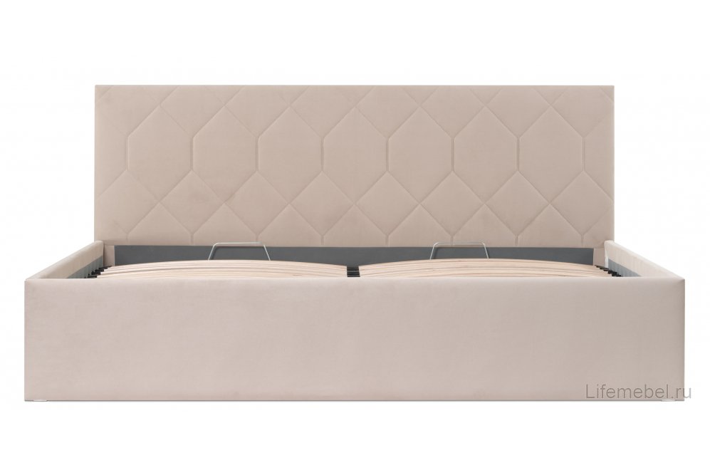 Двуспальная кровать Сагира 160х200 с ПМ велюр velutto 18