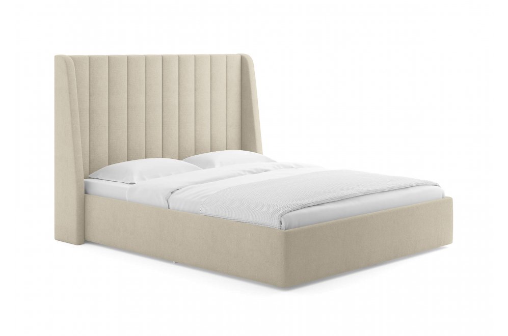 Двуспальная кровать Samanta 160x200 с основанием Лаунж бежевый