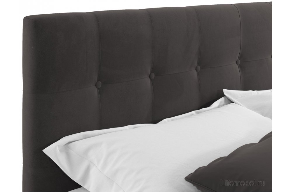 Двуспальная кровать Selesta 160х200 с ПМ велюр шоколад