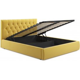 Двуспальная кровать Verona 180х200 с ПМ желтый велюр