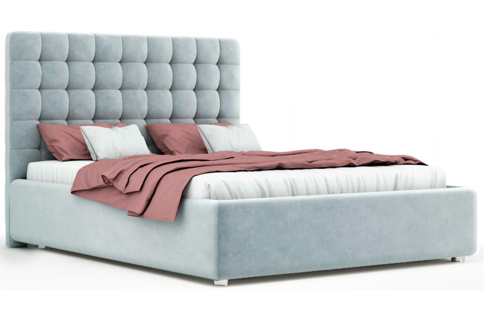 Двуспальная кровать Vita 160х200 с ПМ велюр velutto 32