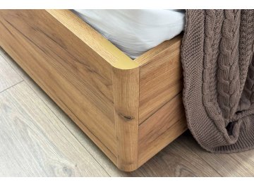 Двуспальная кровать Юлия 160x200 см дуб крафт золотой / белый