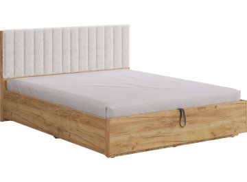 Двуспальная кровать Юлия 160x200 см дуб крафт золотой / белый